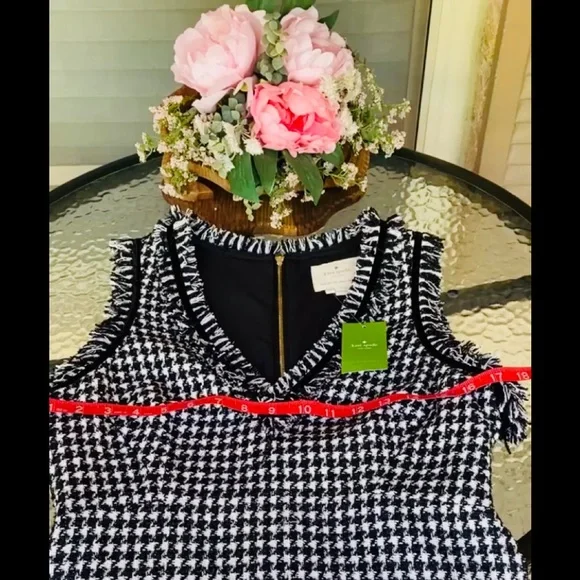 Kate Spade Houndstooth Tweed Dress NWT